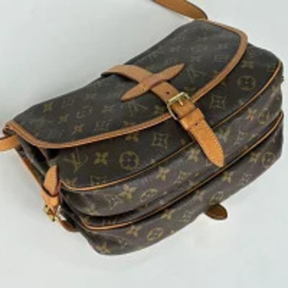 Louis Vuitton Saumur Crossbody Monogram Brown Shoulder Bag Brown